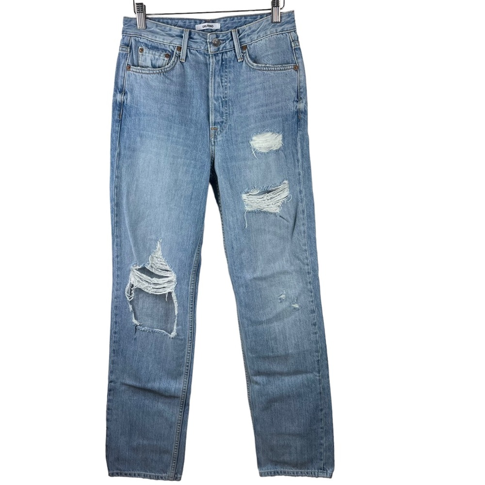 GRLFRND Mica Distressed Relaxed Tappered Jeans NEW Women's‎ Size 26 To the Limit